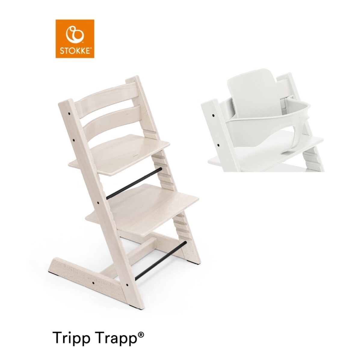 STOKKE Steps Baby Set +Tray ホワイト Amazon.co.jp: Stokke Steps